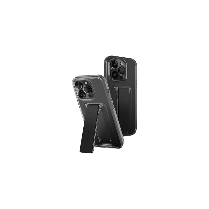 Uniq Hybrid Heldro Mount With Stand Case for Apple iPhone 15 Pro - Vapour Smoke