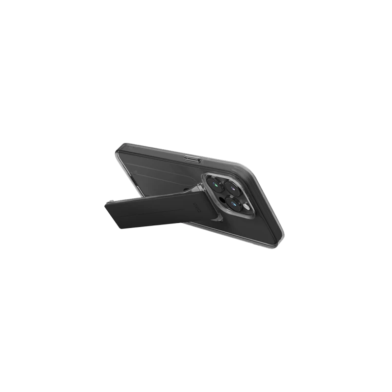 Uniq Hybrid Heldro Mount With Stand Case for Apple iPhone 15 Pro - Vapour Smoke