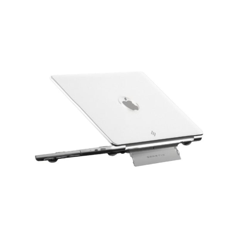 Smartix Premium Matte Clear Shell with Stand For MacBook Air 13.6″ - White