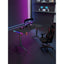 Gamax D2208B RGB Carbon Fiber Gaming Table with MousePad - Black