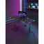 Gamax D2208B RGB Carbon Fiber Gaming Table with MousePad - Black
