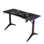 Gamax D2408B RGB Carbon Fiber Gaming Table with MousePad - Black