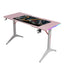 Gamax D2208P RGB Carbon Fiber Gaming Table with MousePad - White