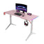 Gamax D2208P RGB Carbon Fiber Gaming Table with MousePad - White