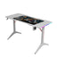 Gamax D2408W RGB Carbon Fiber Gaming Table with MousePad - White
