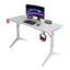 Gamax D2408W RGB Carbon Fiber Gaming Table with MousePad - White