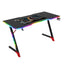 Gamax D2501 3-Sides RGB Carbon fiber Gaming Table with Mousepad - Black