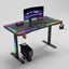 Gamax P206 RGB Tempered Glass Surface Gaming Table with Mousepad - Black