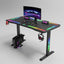 Gamax P206 RGB Tempered Glass Surface Gaming Table with Mousepad - Black