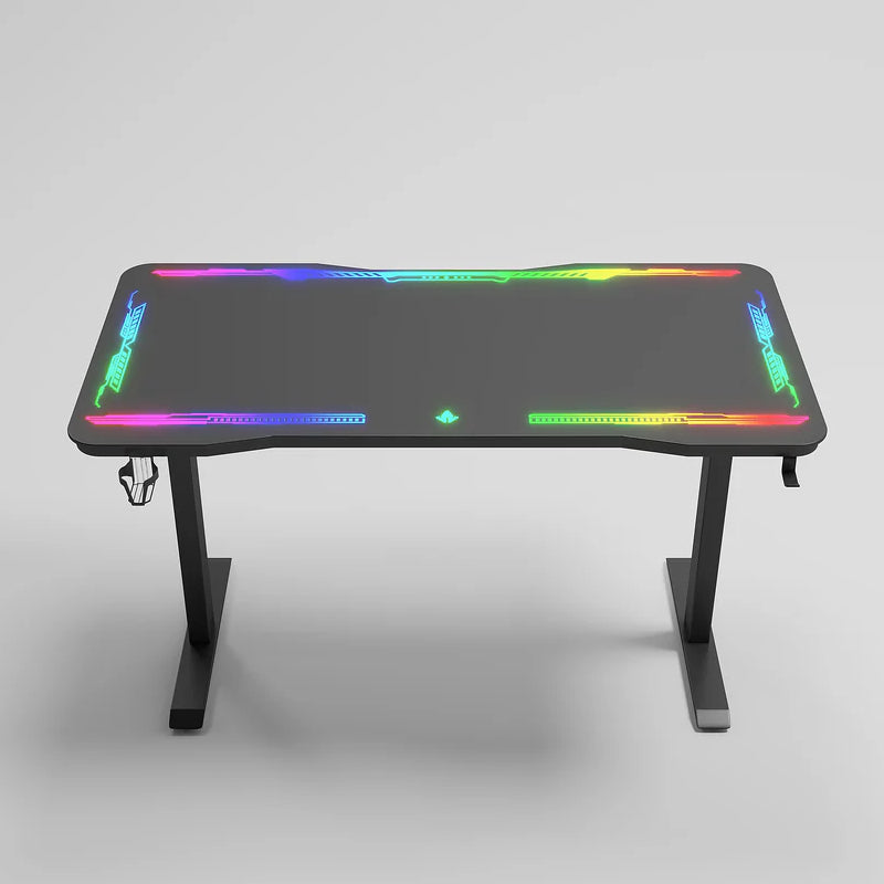 Gamax P206 RGB Tempered Glass Surface Gaming Table with Mousepad - Black