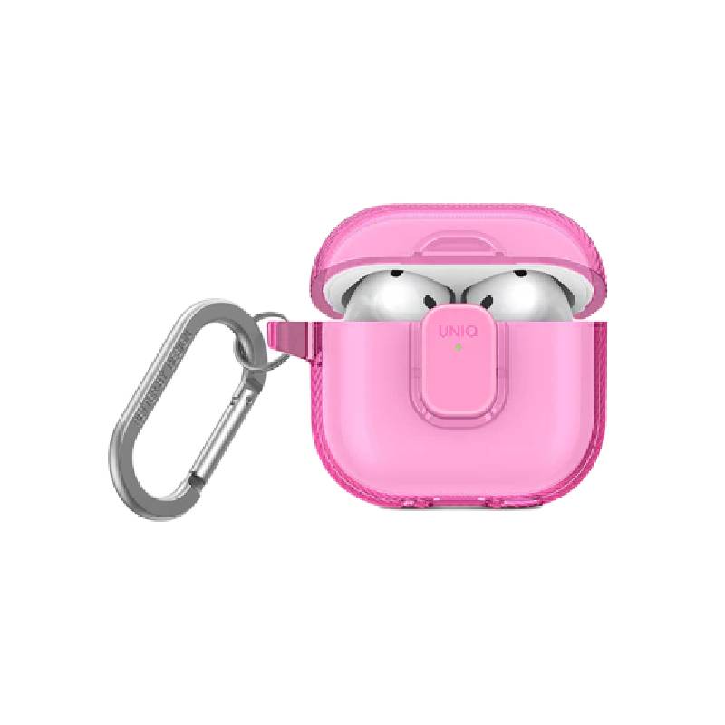 Uniq Glase Pro Lock Case for Apple Airpods 4th Gen - Candy Pink