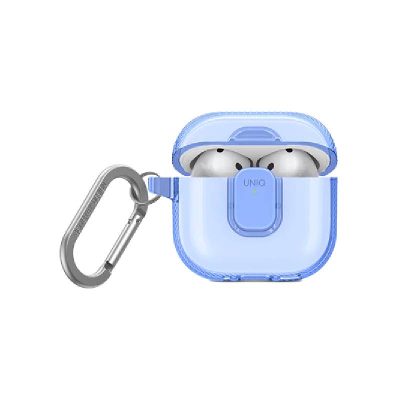 Uniq Glase Pro Lock Case for Apple Airpods 4th Gen - Cloudy Blue