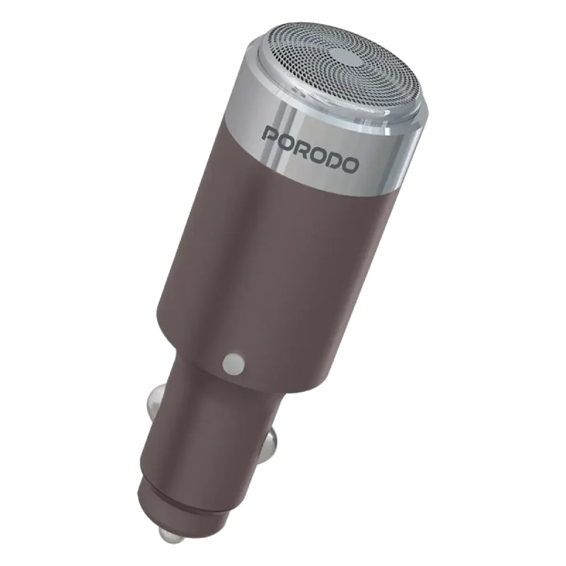 Porodo Shave N Drive Multi-Function Car Charger with Shaver Head - Brown