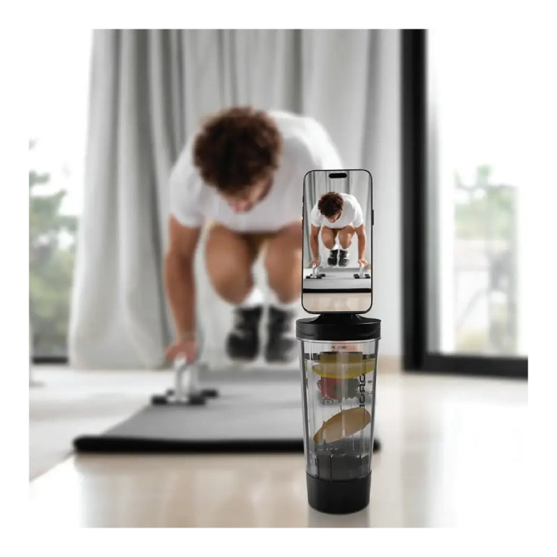 Porodo Lifestyle Grip & Mix Protein Shaker Bottle - 700ml / Black