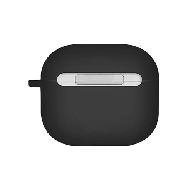 Uniq Nexo Active Hybrid Silicone Airpods 4th Gen Case With Sports Ear Hooks - Black