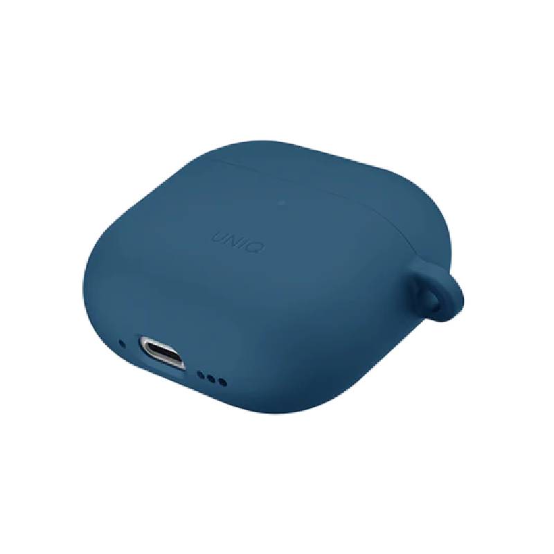 Uniq Nexo Active Hybrid Silicone Airpods 4th Gen Case With Sports Ear Hooks - Pacific Blue
