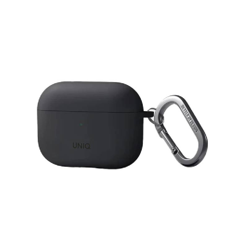 Uniq Nexo Silicone Hang Case With Sports Ear Hooks for Apple Airpods Pro 2 - Charcoal Grey