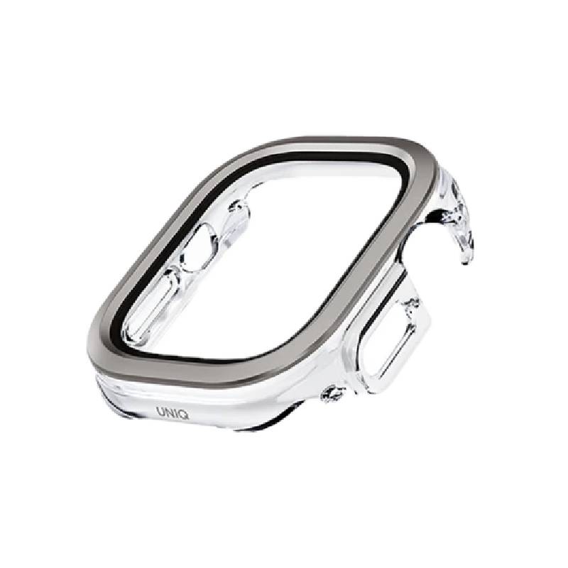 Uniq Voute Watch Case With Screen Protection for Apple Watch Ultra 49mm - Titanium Silver