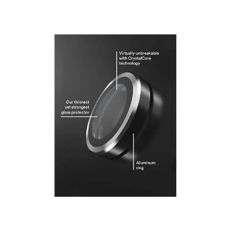 BodyGuardz Apex Individual Camera Lens Protector for Apple iPhone 16 Pro & 16 Pro Max - Silver