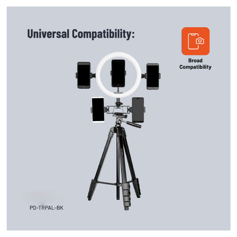 Porodo Professional Gimbal Tripod - Black