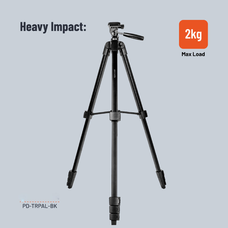 Porodo Professional Gimbal Tripod - Black