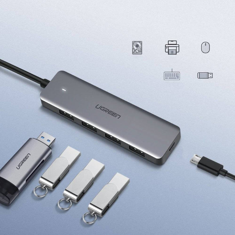 Ugreen USB HUB - 4x USB 3.0 Gen 1 with micro USB power port (CM219 50985)