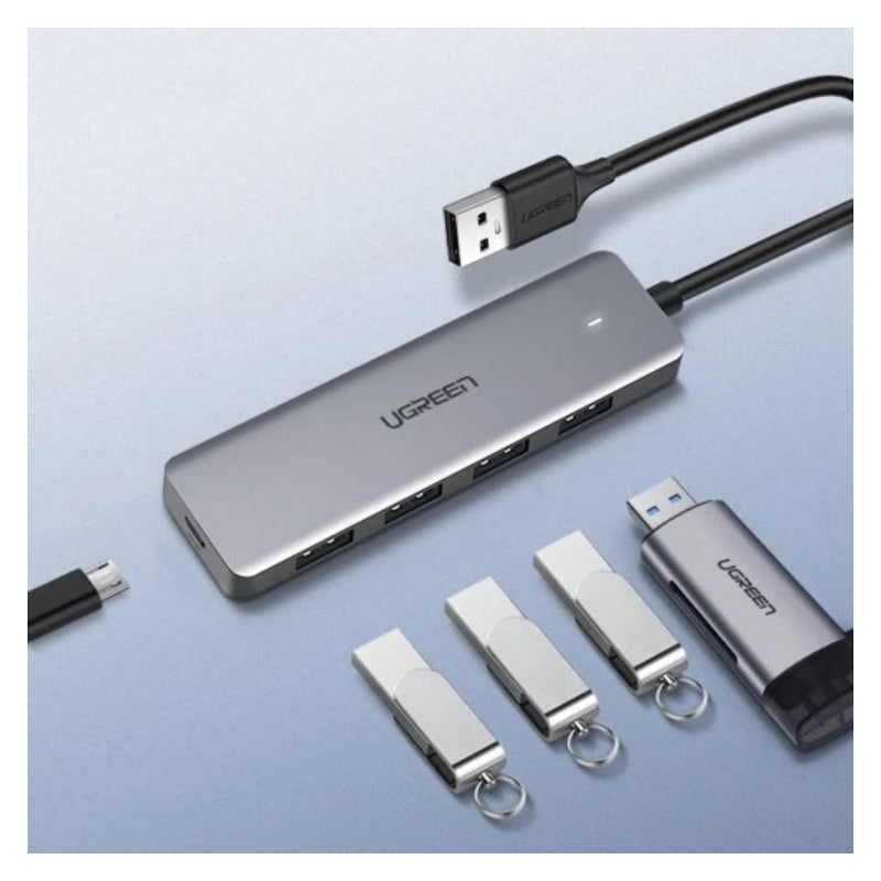 Ugreen USB HUB - 4x USB 3.0 Gen 1 with micro USB power port (CM219 50985)