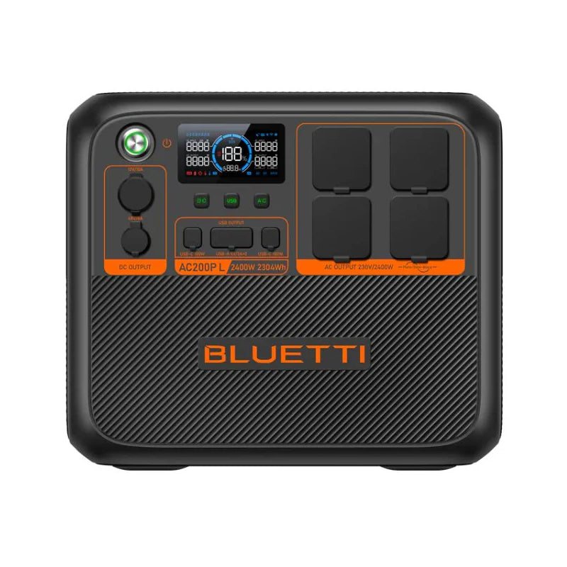 BLUETTI Premium 200 (AC200PL) Portable Power Station - 2,400W / USB-A / USB-C / Black