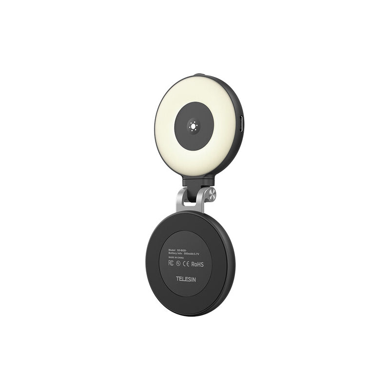 TELESIN C03 Magnetic Selfie Ring Light Phone Grip - Black