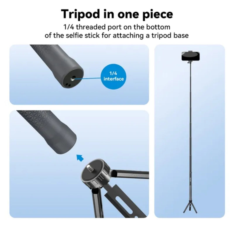 TELESIN Carbon Fiber Selfie Stick - Black