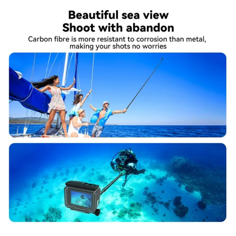 TELESIN Carbon Fiber Selfie Stick - Black