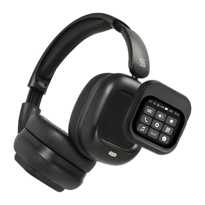 Porodo Soundtech TouchWave Active Noise Cancelling Headphones - 300mAh / Bluetooth / Black