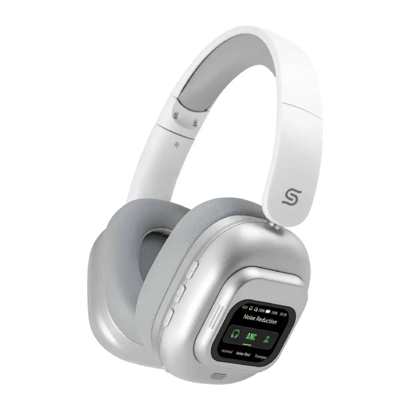 Porodo Soundtech TouchWave Active Noise Cancelling Headphones - 300mAh / Bluetooth / White