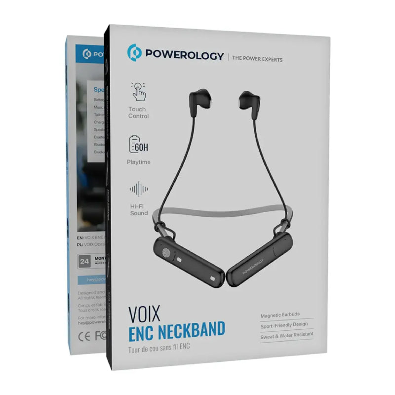 Powerology Focus ENC Neckband - 500mAh / Black