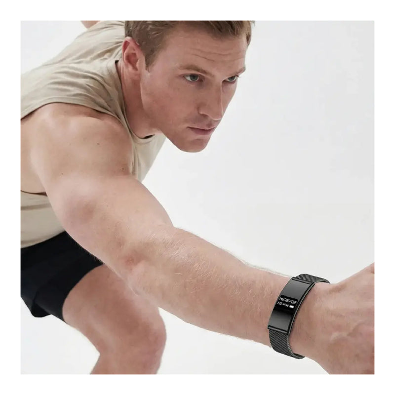 Porodo Trackfit Plus Smart Bracelet - 33mAh / Bluetooth / Black
