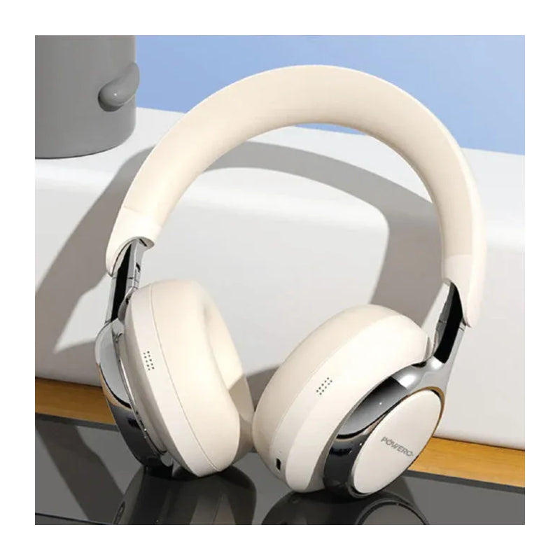 PowerO+ Manik ANC Over-ear Headphone - 300mAh / Bluetooth / Cream