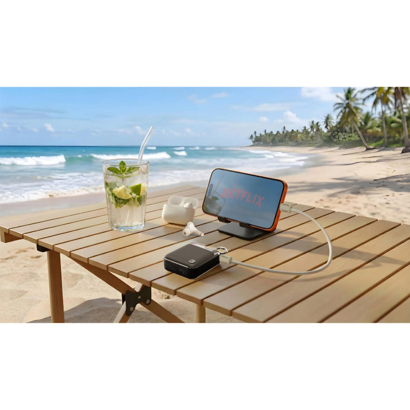 Powerology Legacy X1 Power Bank - 10000mAh / Lightning / USB-C / Black