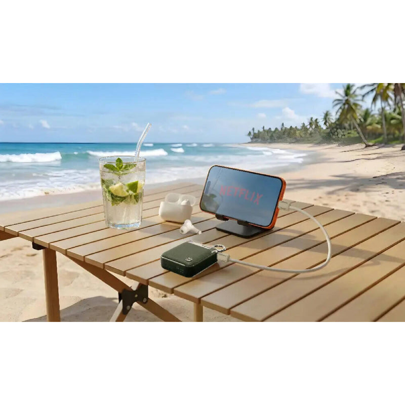 Powerology Legacy X1 Power Bank - 10000mAh / Lightning / USB-C / Green