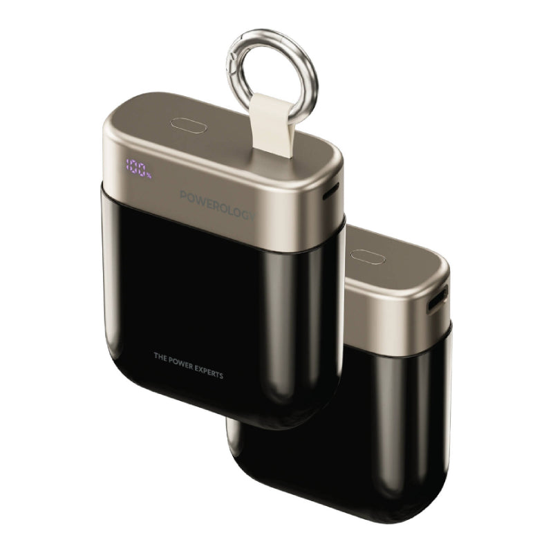Powerology Legacy Power Bank - 10000mAh / Lightning / USB-C / Black