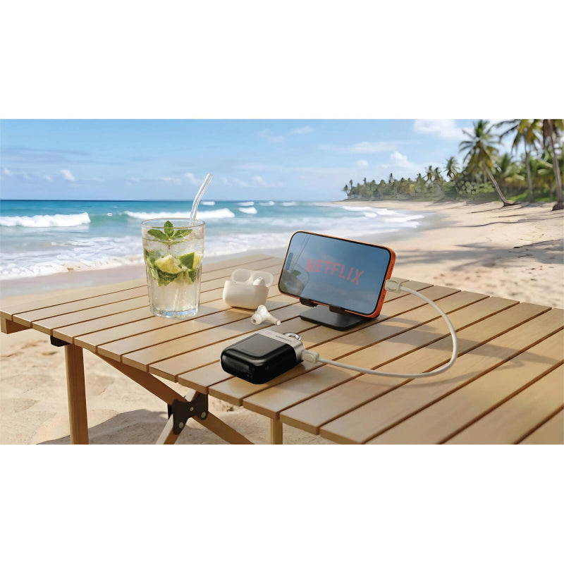 Powerology Legacy Power Bank - 10000mAh / Lightning / USB-C / Black