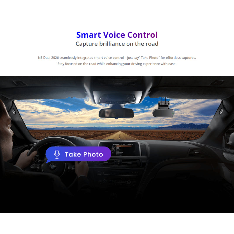 DDPAI N5 Dual Dash Cam - 4K / Wi-Fi / Black