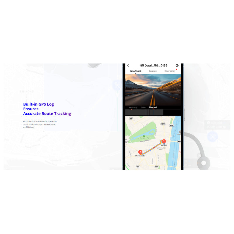 DDPAI N5 Dual Dash Cam - 4K / Wi-Fi / Black