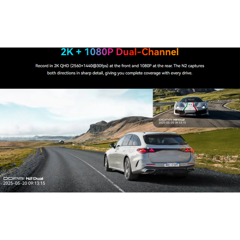 DDPAI N2 Dual ULTRA MINI PRO Dash Cam - 1.9-inch / Wi-Fi / Black
