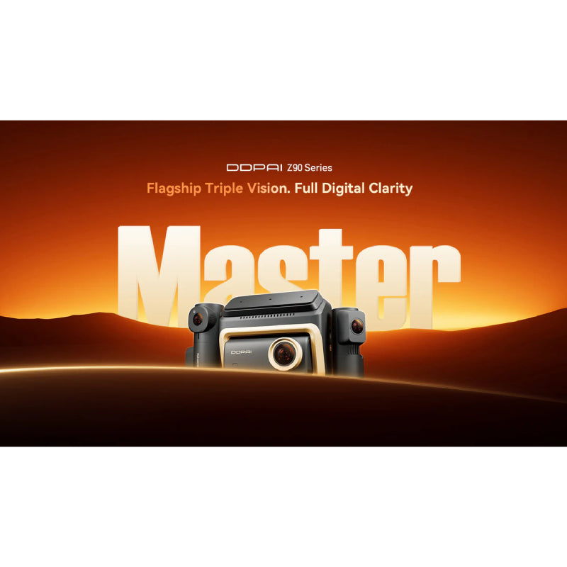 DDPAI Z90 Master 3CH Dash Cam - 3-inch IPS / Bluetooth / Black