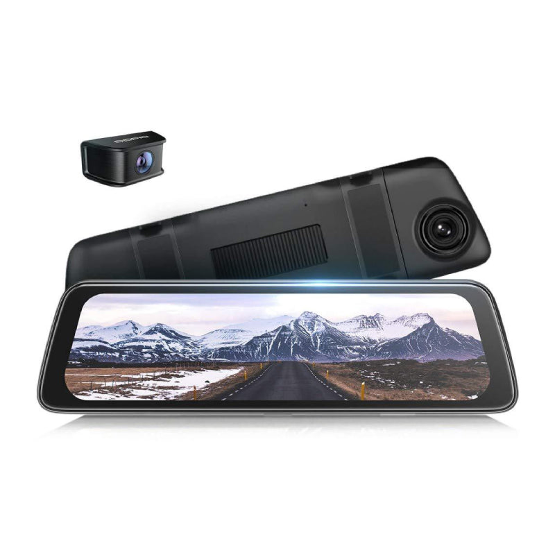 DDPAI Matrix Mirror Dash Cam - 9.35-inch LCD / Wi-Fi / Black