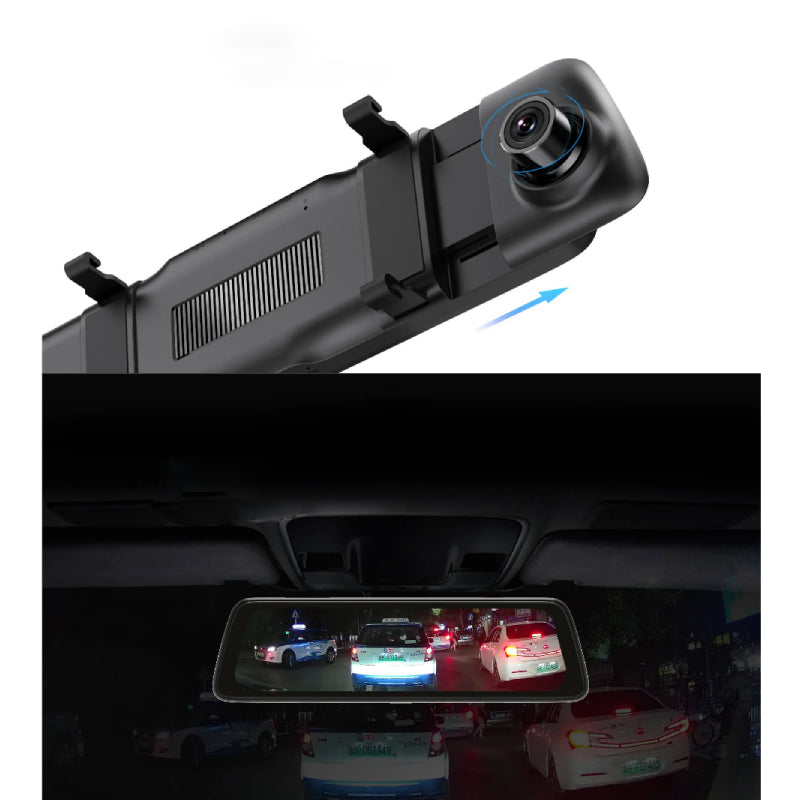 DDPAI Matrix Mirror Dash Cam - 9.35-inch LCD / Wi-Fi / Black