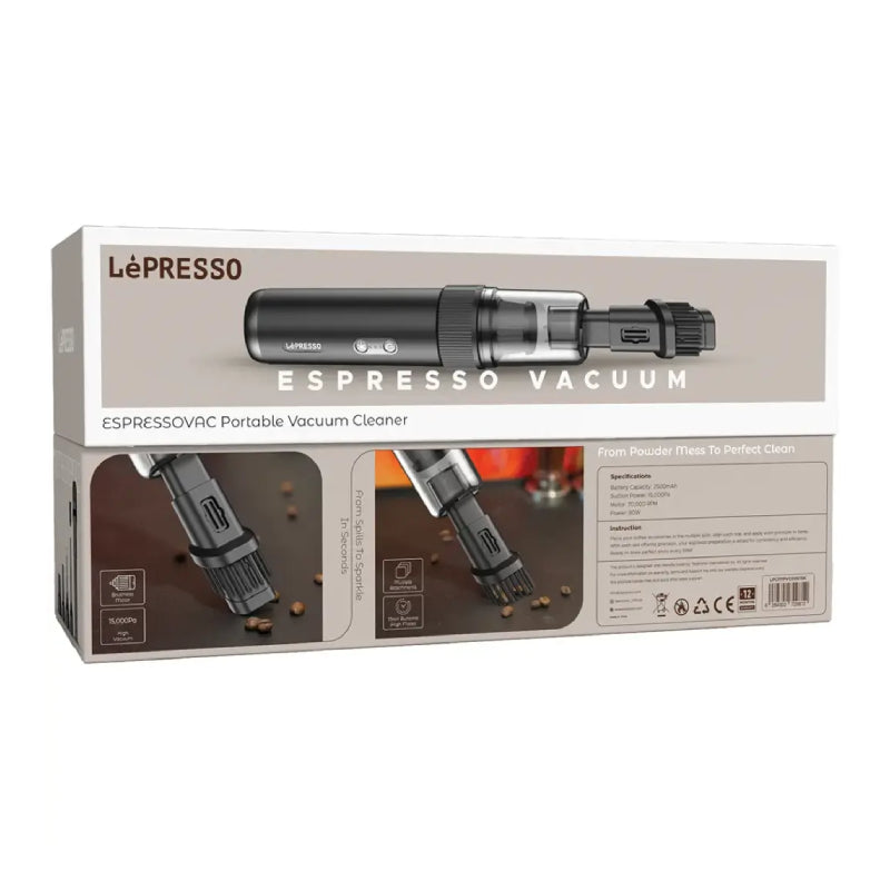 LePresso Espressovac Portable Vacuum Cleaner - Black