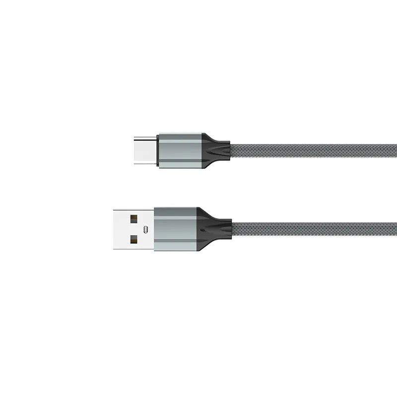 LDNIO LS442 Fast Charging Data Cable - 2 Meter / USB-A / USB-C / Grey