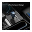 MOMAX 1-Move 2-Port Car Charger With Built-In Retractable Cable - 60W / USB-A / USB-C / Gray
