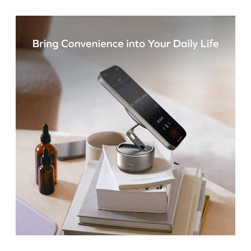 MOMAX 1-Snap Go Auto Suction Magnetic Phone Stand - Titanium